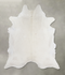 Solid White XX-Large Brazilian Cowhide Rug 8'1