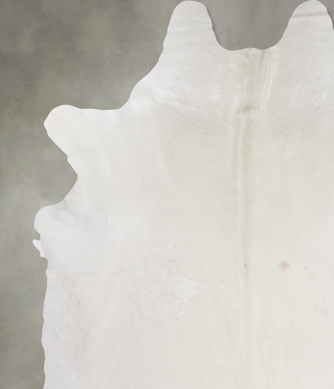 Solid White XX-Large Brazilian Cowhide Rug 8'1"H x 7'9"W #A5101 by Hud