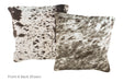 Salt and Pepper Black Cowhide Pillow 16x16 #A51012 by Hudson Hides