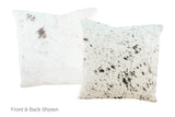 Salt and Pepper Black Cowhide Pillow 16x16 #A51013 by Hudson Hides