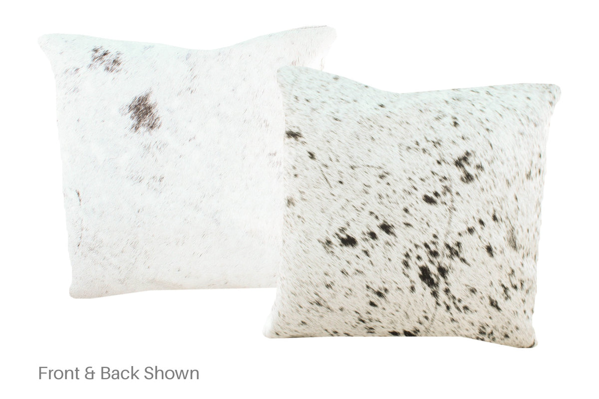 Salt and Pepper Black Cowhide Pillow #A51013