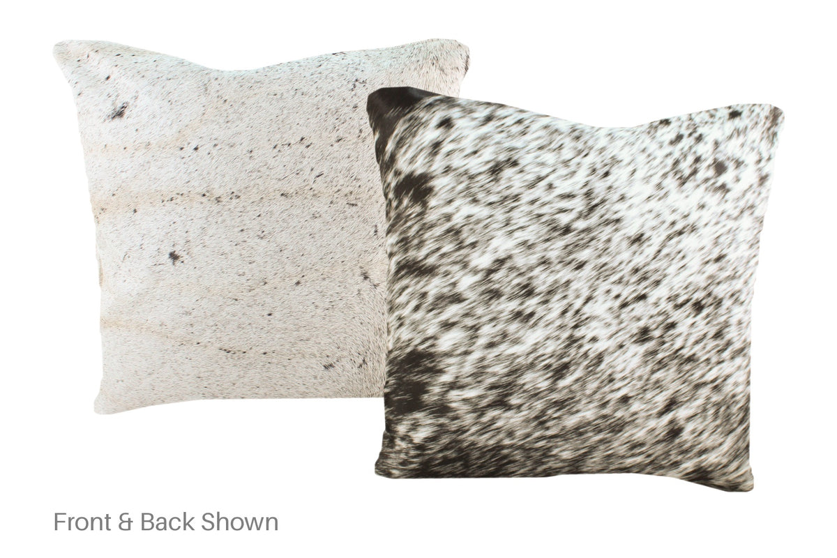 Salt and Pepper Black Cowhide Pillow #A51014