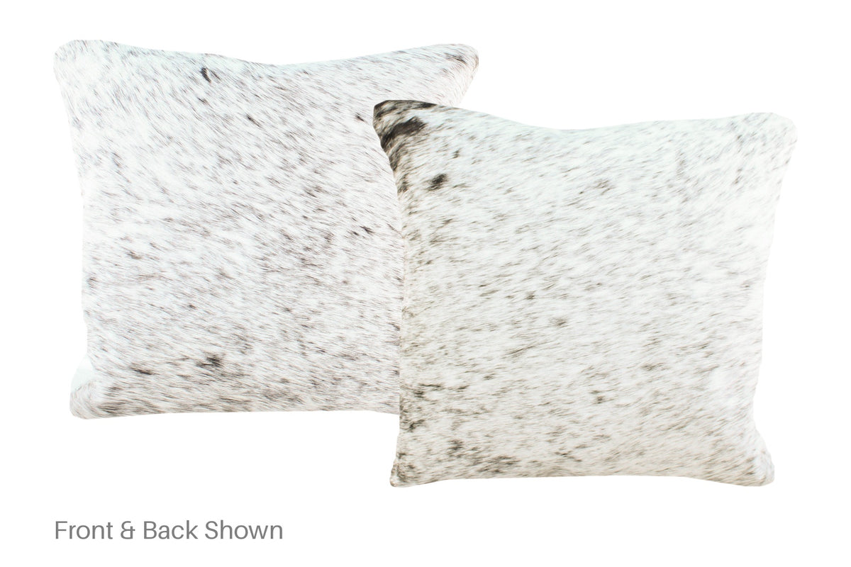 Salt and Pepper Black Cowhide Pillow #A51016