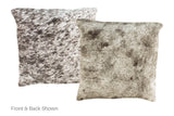 Salt and Pepper Black Cowhide Pillow 16x16 #A51018 by Hudson Hides