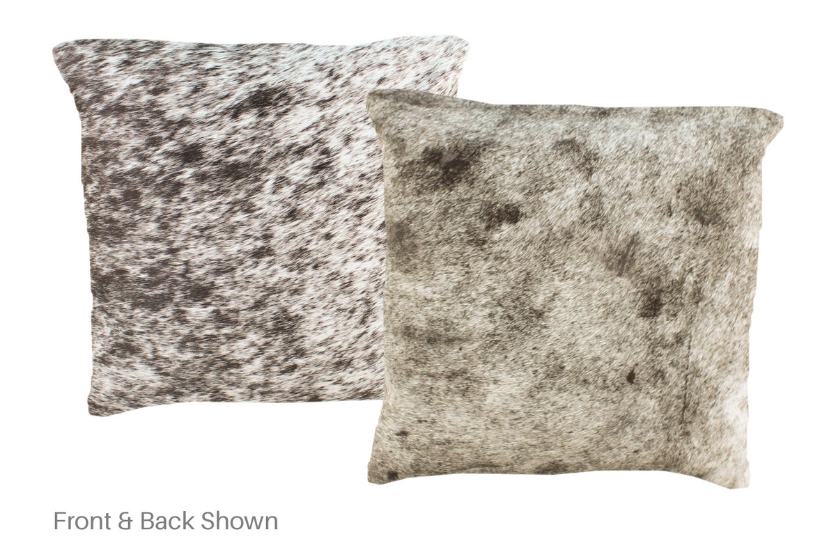 Salt and Pepper Black Cowhide Pillow #A51018