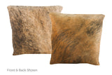 Medium Brindle Cowhide Pillow 16x16 #A51021 by Hudson Hides