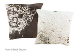 Salt and Pepper Black Cowhide Pillow 16x16 #A51025 by Hudson Hides