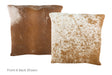 Salt and Pepper Brown Cowhide Pillow 16x16 #A51026 by Hudson Hides