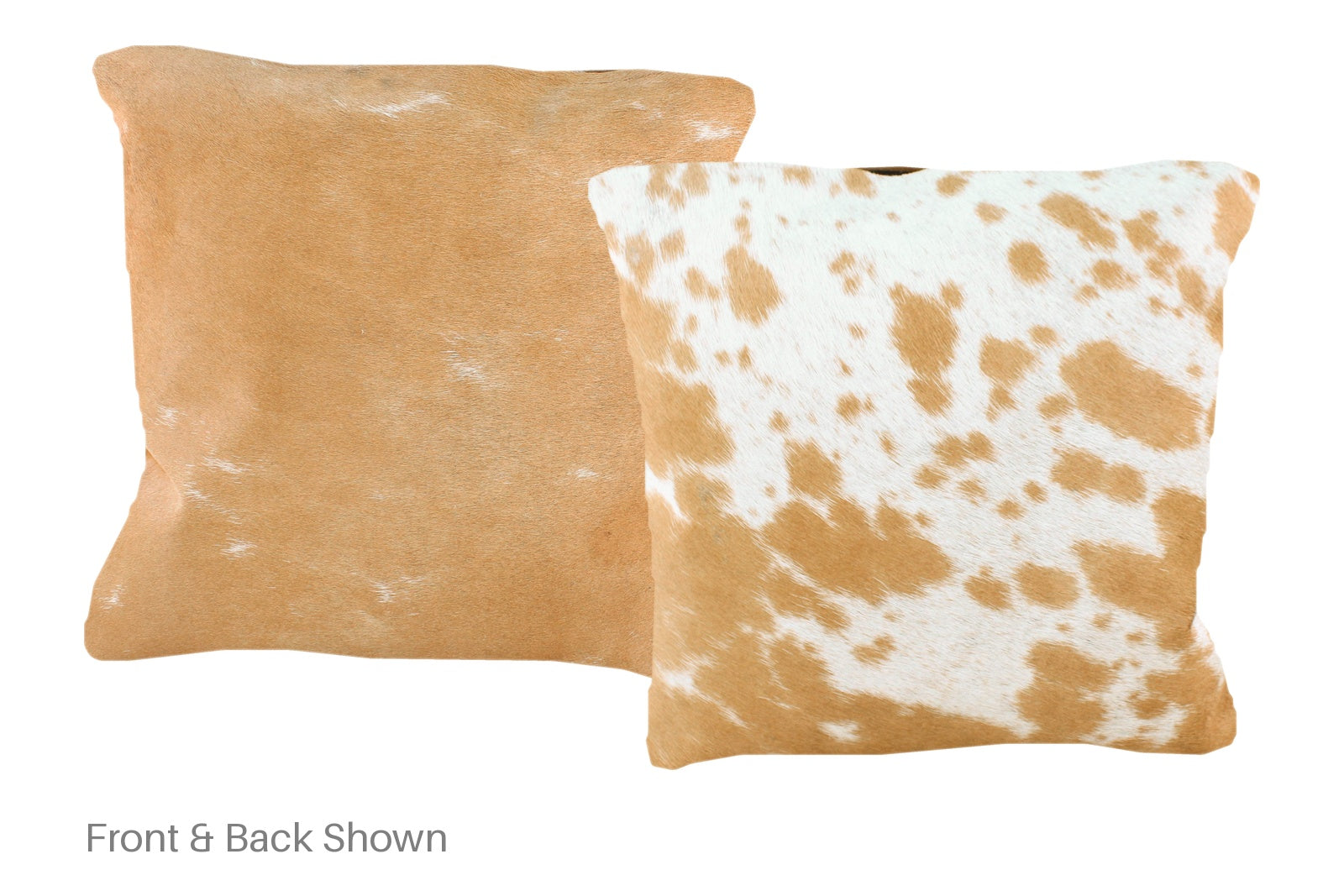Beige and White Cowhide Pillow #A51028