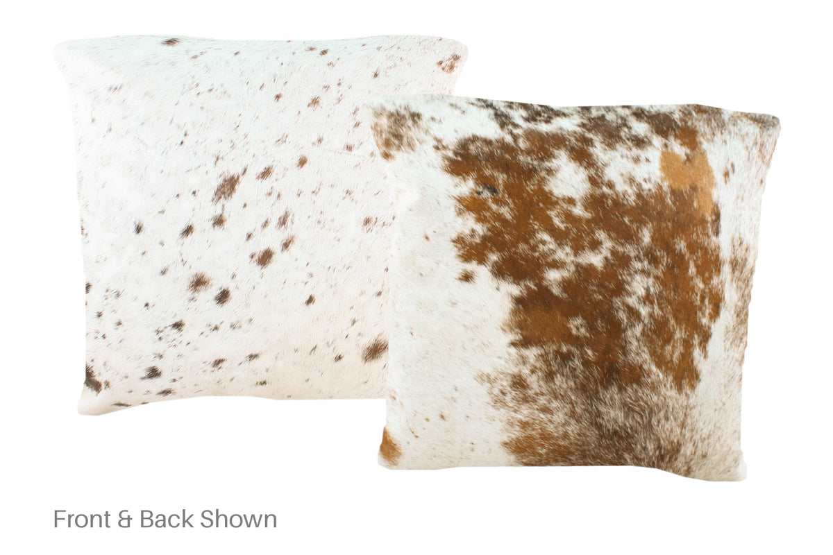 Salt and Pepper Brown Cowhide Pillow #A51031