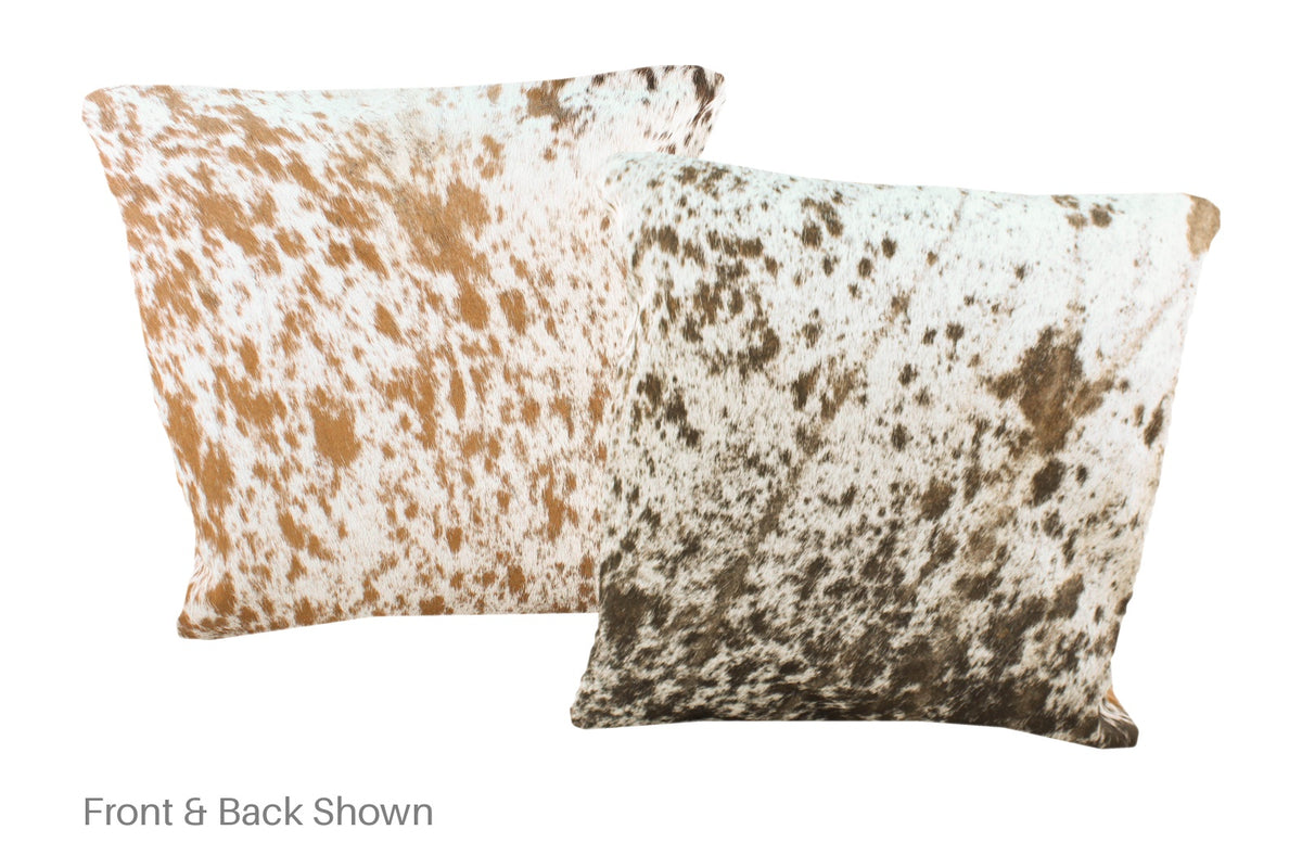 Salt and Pepper Brown Cowhide Pillow #A51033