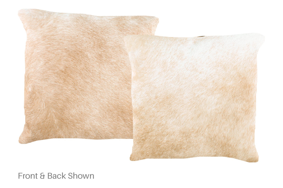 Beige Cowhide Pillow #A51035