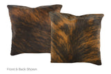 Dark Brindle Cowhide Pillow 16x16 #A51036 by Hudson Hides