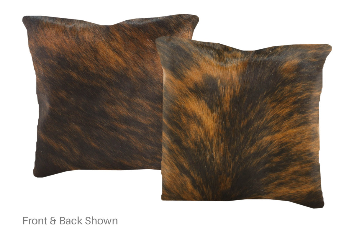 Dark Brindle Cowhide Pillow #A51036