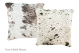 Salt and Pepper Black Cowhide Pillow 16x16 #A51038 by Hudson Hides