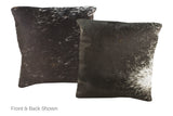 Black and White Cowhide Pillow 16x16 #A51040 by Hudson Hides
