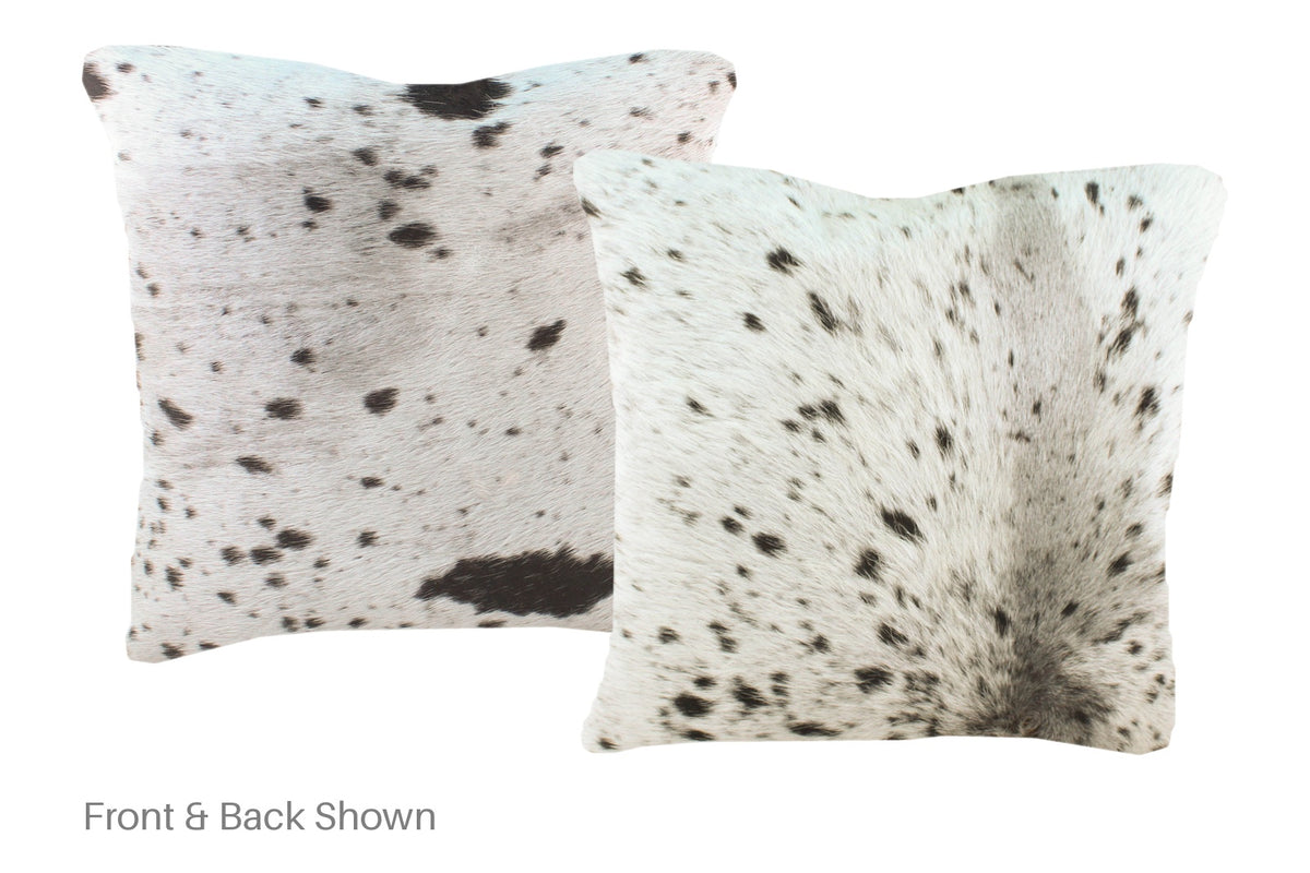 Salt and Pepper Black Cowhide Pillow #A51042