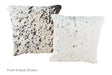 Salt and Pepper Black Cowhide Pillow 16x16 #A51045 by Hudson Hides
