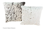 Salt and Pepper Black Cowhide Pillow 16x16 #A51045 by Hudson Hides