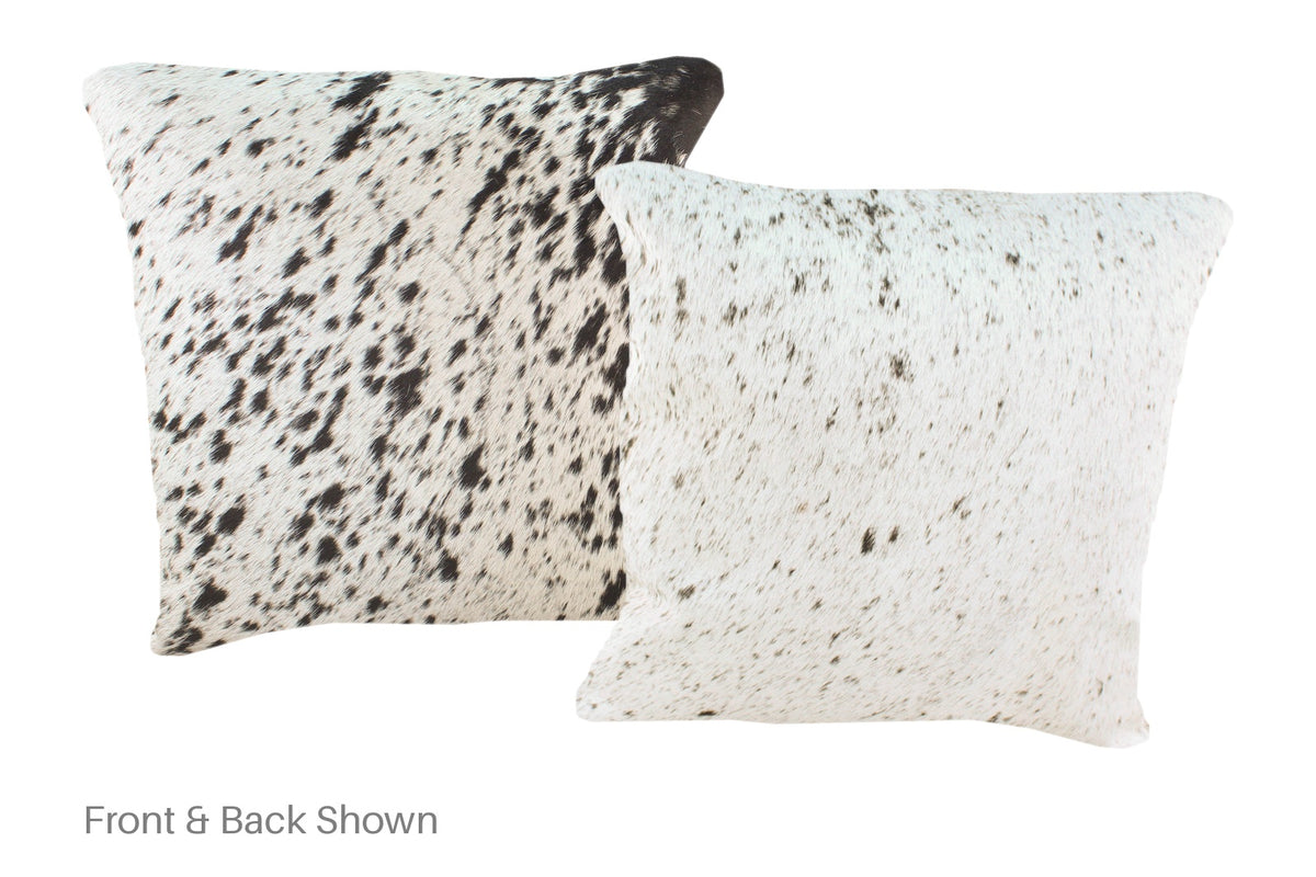 Salt and Pepper Black Cowhide Pillow #A51045