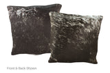 Black and White Cowhide Pillow 16x16 #A51046 by Hudson Hides