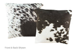 Black and White Cowhide Pillow 16x16 #A51047 by Hudson Hides