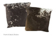 Black and White Cowhide Pillow 16x16 #A51048 by Hudson Hides
