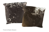 Black and White Cowhide Pillow 16x16 #A51048 by Hudson Hides