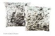 Black and White Cowhide Pillow 16x16 #A51049 by Hudson Hides