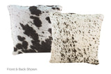 Black and White Cowhide Pillow 16x16 #A51050 by Hudson Hides