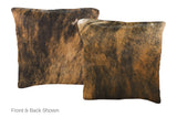 Medium Brindle Cowhide Pillow 16x16 #A51056 by Hudson Hides