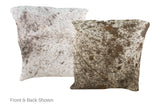 Salt and Pepper Brown Cowhide Pillow 16x16 #A51060 by Hudson Hides
