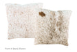 Salt and Pepper Brown Cowhide Pillow 16x16 #A51064 by Hudson Hides