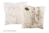 Salt and Pepper Brown Cowhide Pillow 16x16 #A51064 by Hudson Hides