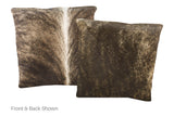Dark Brindle Cowhide Pillow 16x16 #A51065 by Hudson Hides