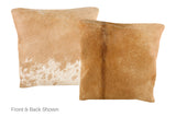 Brown and White Cowhide Pillow 16x16 #A51066 by Hudson Hides