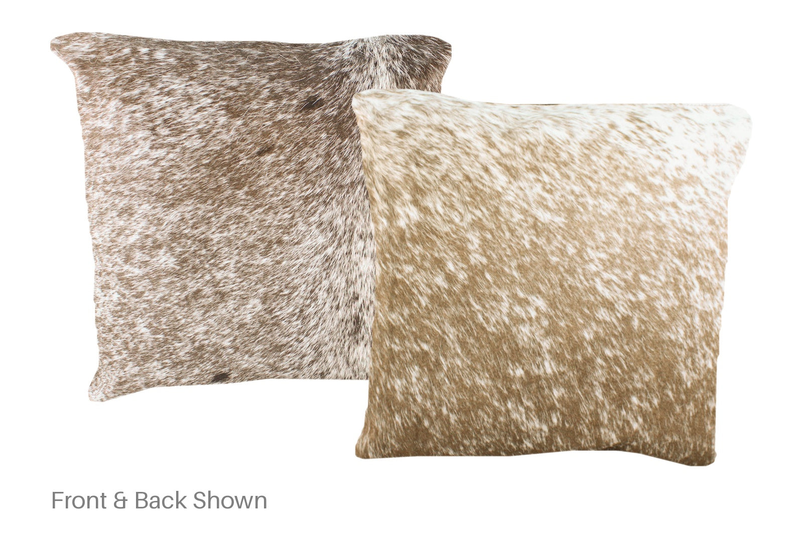 Salt and Pepper Brown Cowhide Pillow #A51067