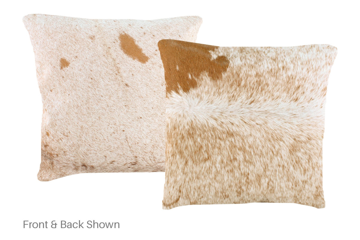 Salt and Pepper Brown Cowhide Pillow #A51069
