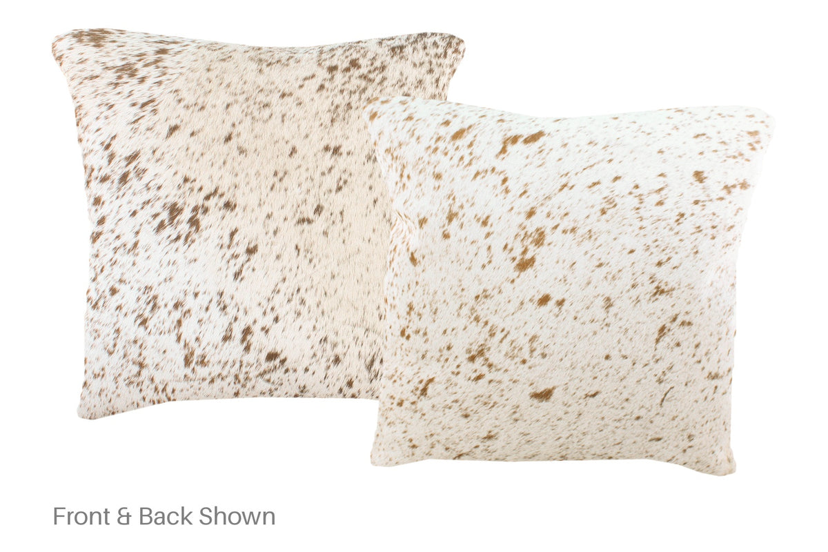 Salt and Pepper Brown Cowhide Pillow #A51070
