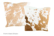 Beige and White Cowhide Pillow 16x16 #A51072 by Hudson Hides