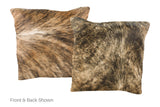 Light Brindle Cowhide Pillow 16x16 #A51080 by Hudson Hides