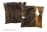 Tricolor Cowhide Pillow 16x16 #A51090 by Hudson Hides