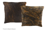 Dark Brindle Cowhide Pillow 16x16 #A51093 by Hudson Hides