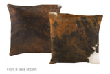 Tricolor Cowhide Pillow 16x16 #A51098 by Hudson Hides