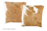 Tricolor Cowhide Pillow 16x16 #A51099 by Hudson Hides