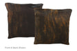 Dark Brindle Cowhide Pillow 16x16 #A51100 by Hudson Hides