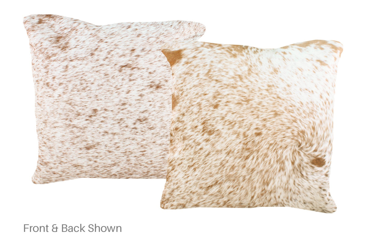 Salt and Pepper Brown Cowhide Pillow #A51101