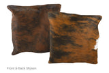 Tricolor Cowhide Pillow 16x16 #A51102 by Hudson Hides