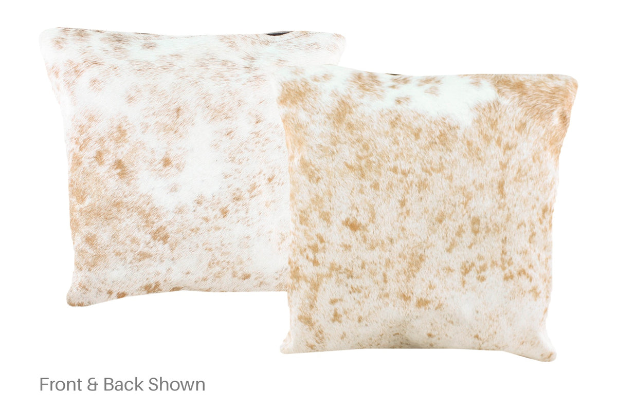 Salt and Pepper Brown Cowhide Pillow #A51113