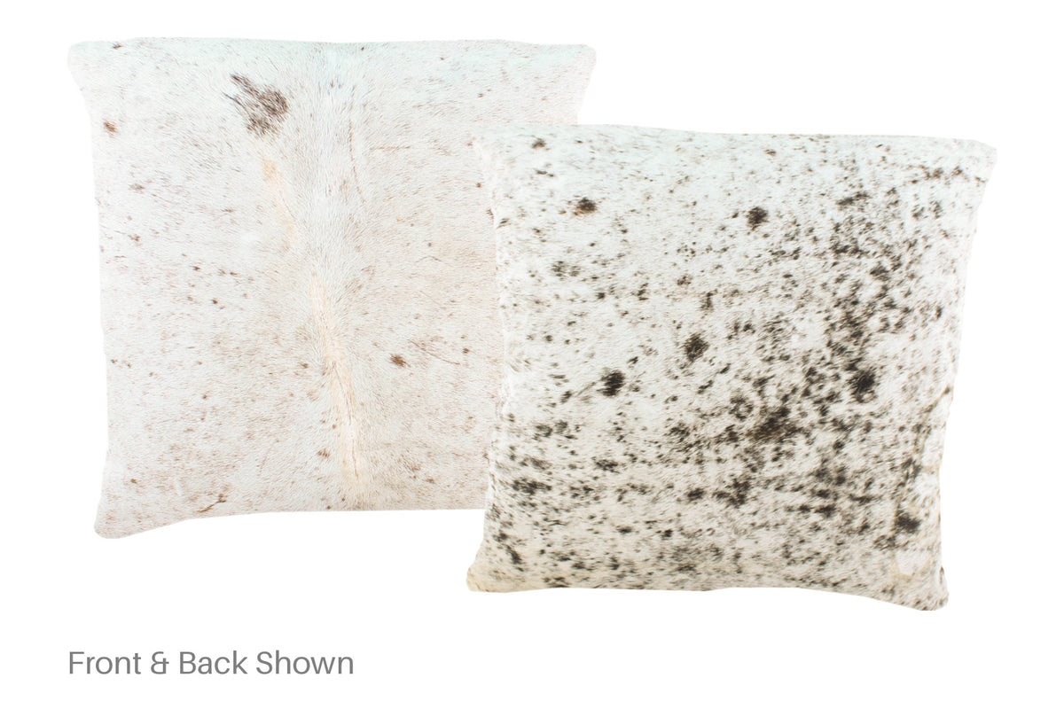 Salt and Pepper Black Cowhide Pillow #A51115
